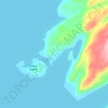 Mapa topográfico Port Radium, altitud, relieve
