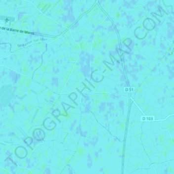 Mapa topográfico Le Cabot, altitud, relieve