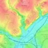 Mapa topográfico Les Turpaines, altitud, relieve