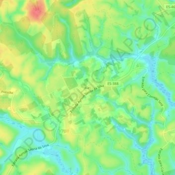 Mapa topográfico Xuri, altitud, relieve