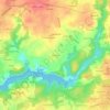 Mapa topográfico Kervegant, altitud, relieve