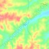 Mapa topográfico Cumberland Furnace, altitud, relieve