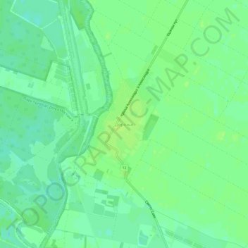 Mapa topográfico Deronje, altitud, relieve