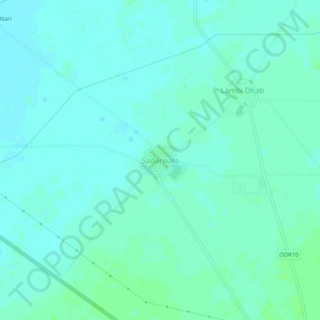 Mapa topográfico Sadarwala, altitud, relieve