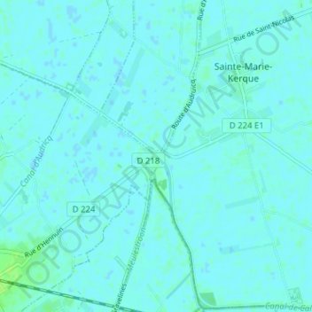 Mapa topográfico Hennuin, altitud, relieve