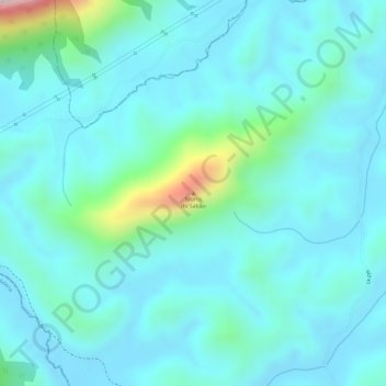 Mapa topográfico Morro do Sabão, altitud, relieve