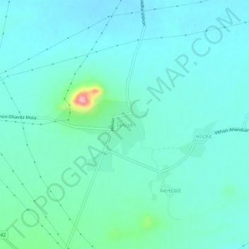 Mapa topográfico Vithon, altitud, relieve