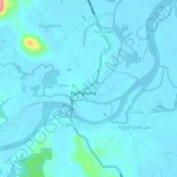 Mapa topográfico Centro, altitud, relieve