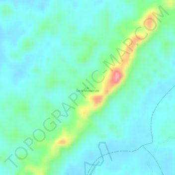 Mapa topográfico Cerro Monserrate, altitud, relieve