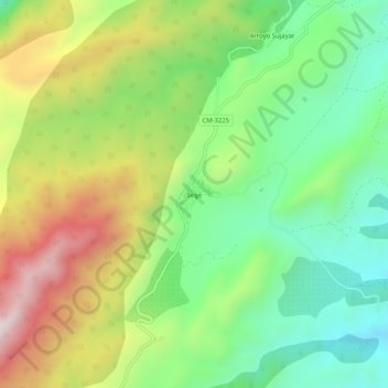Mapa topográfico Sege, altitud, relieve