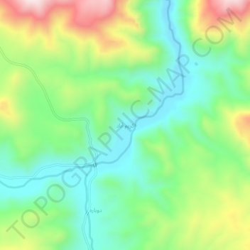 Mapa topográfico Karimabad, altitud, relieve