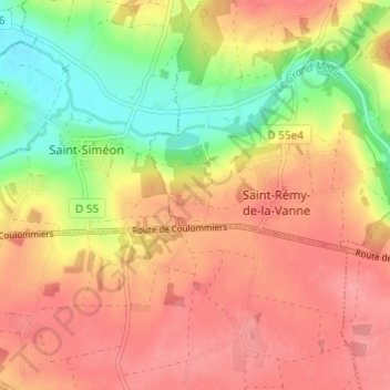 Mapa topográfico Le Montcel, altitud, relieve