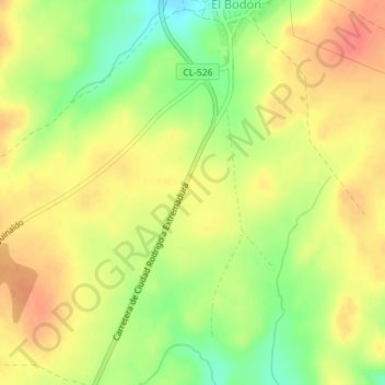 Mapa topográfico El Ranal, altitud, relieve