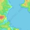 Mapa topográfico Recherche Bay, altitud, relieve