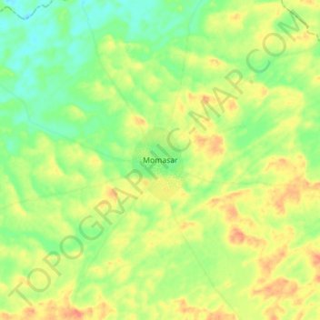Mapa topográfico Momasar, altitud, relieve