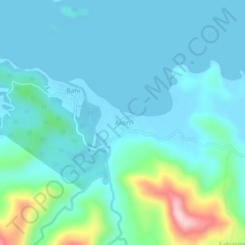 Mapa topográfico Ason, altitud, relieve