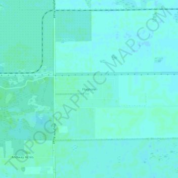 Mapa topográfico Flaghole, altitud, relieve