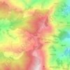 Mapa topográfico Nagarkot, altitud, relieve