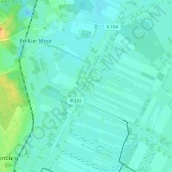 Mapa topográfico Langenhausen, altitud, relieve