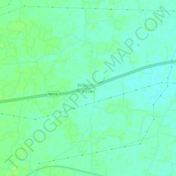 Mapa topográfico Bhagaban Basan, altitud, relieve