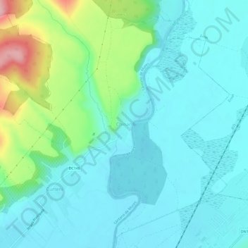 Mapa topográfico Chinari, altitud, relieve