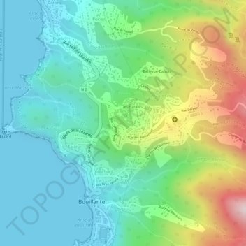 Mapa topográfico Dos Marsolle, altitud, relieve