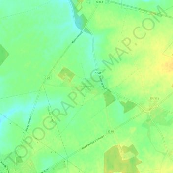 Mapa topográfico Nizerolle, altitud, relieve