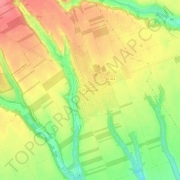 Mapa topográfico Maradik, altitud, relieve