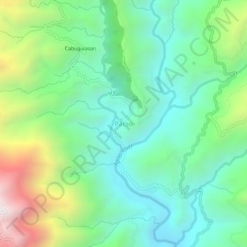 Mapa topográfico Pacso, altitud, relieve