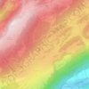 Mapa topográfico Les Cluds, altitud, relieve