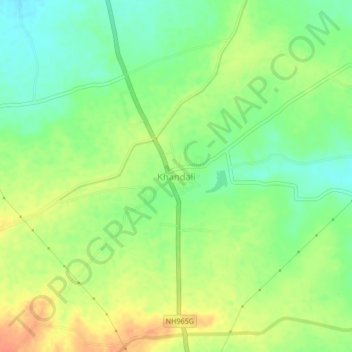 Mapa topográfico Khandali, altitud, relieve