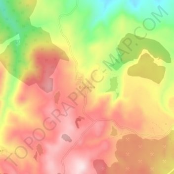Mapa topográfico Bozbelen, altitud, relieve