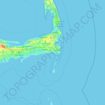 Mapa topográfico Kolb Rock, altitud, relieve