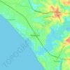 Mapa topográfico Mayyanad, altitud, relieve