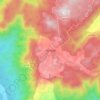 Mapa topográfico Yercaud, altitud, relieve