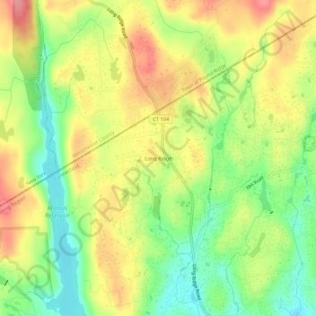 Mapa topográfico Long Ridge, altitud, relieve