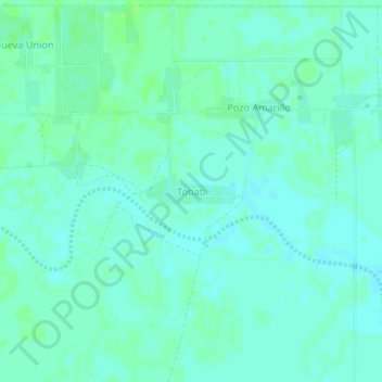 Mapa topográfico Tobati, altitud, relieve