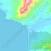 Mapa topográfico Portixeddu, altitud, relieve