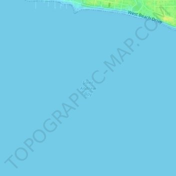 Mapa topográfico Saint Andrew Bay, altitud, relieve