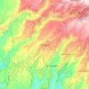 Mapa topográfico Cikadu, altitud, relieve