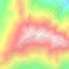 Mapa topográfico Cumbre de Chirgua, altitud, relieve