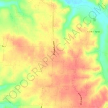 Mapa topográfico All, altitud, relieve