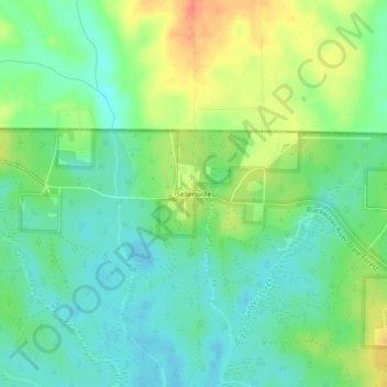Mapa topográfico Sellersville, altitud, relieve