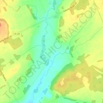 Mapa topográfico Wilton, altitud, relieve