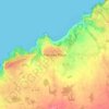 Mapa topográfico Pléhérel-Plage, altitud, relieve
