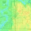 Mapa topográfico East Suwanee Heights, altitud, relieve