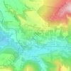 Mapa topográfico Les Vergnes, altitud, relieve