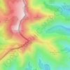 Mapa topográfico Aiguille, altitud, relieve