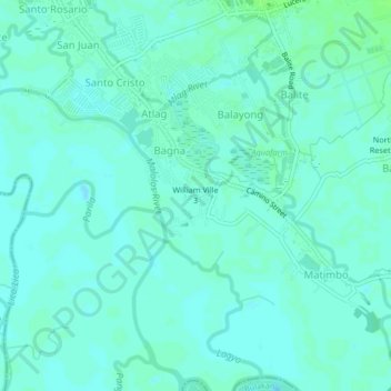 Mapa topográfico William Ville 3, altitud, relieve