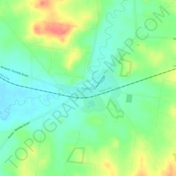 Mapa topográfico Bealiba, altitud, relieve